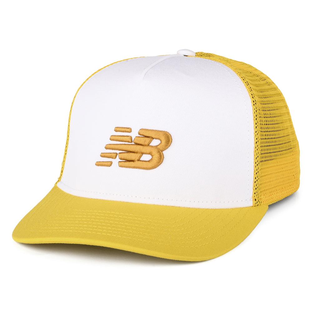 New Balance Hats Sport Essentials Trucker Cap - White-Lemon