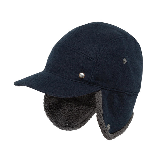 Sunday Afternoons Hats Frontier Recycled 5 Panel Cap With Earflaps - Dark Navy