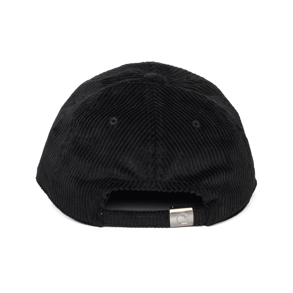 Carhartt WIP Hats Harlem Wide Wale Corduroy Baseball Cap - Black On Black