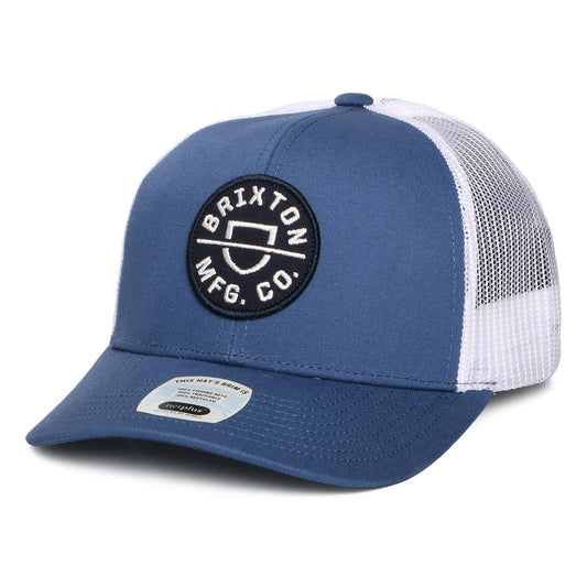 Brixton Hats Crest NetPlus MP Trucker Cap - Dark Denim-White