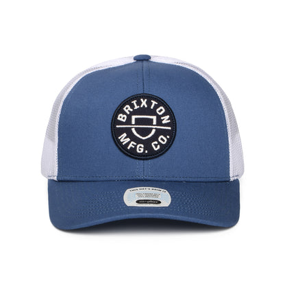 Brixton Hats Crest NetPlus MP Trucker Cap - Dark Denim-White