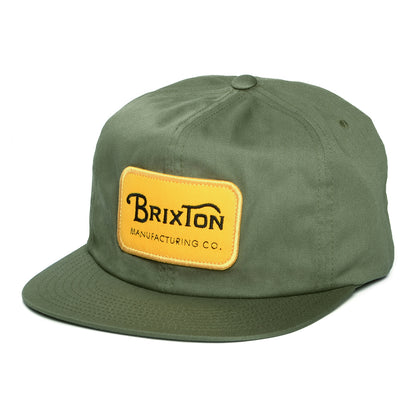 Brixton Hats Grade HP Snapback Cap - Olive