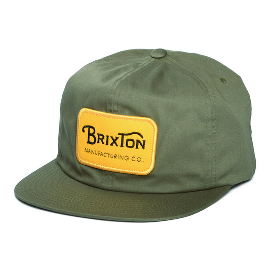 Brixton Hats Grade HP Snapback Cap - Olive