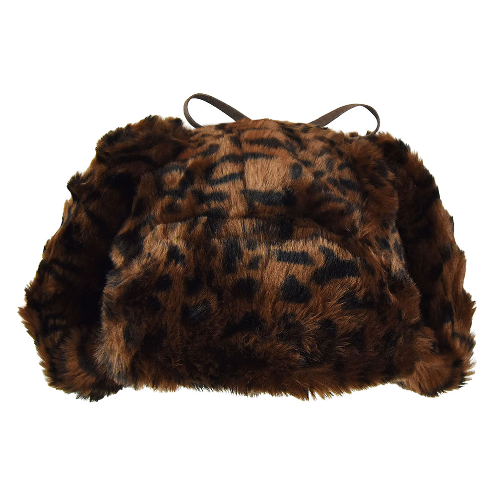 Kangol Faux Fur Trapper Hat - Leopard