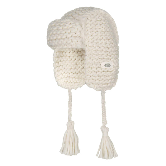 Barts Hats Brubru Handknitted Trapper Hat - Cream