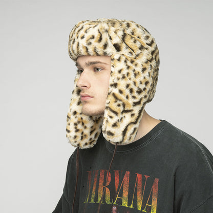 Kangol Faux Fur Trapper Hat - Snow Leopard