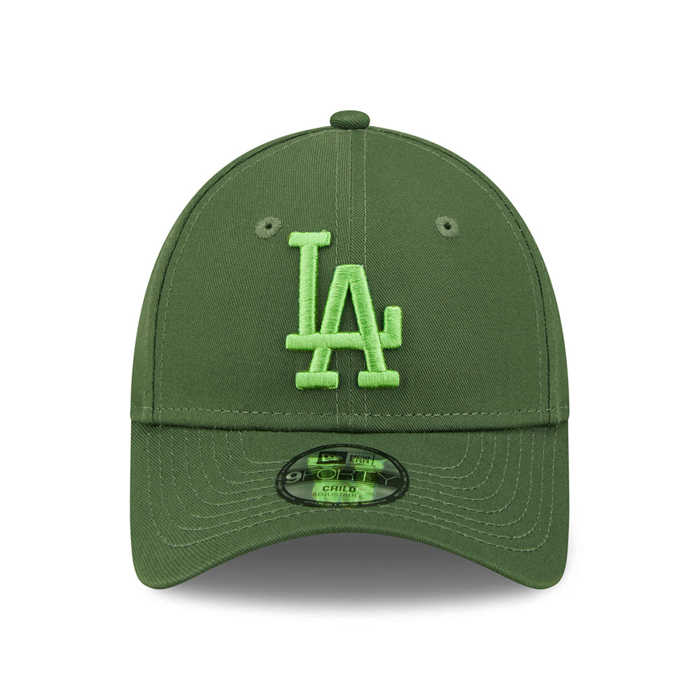 New Era Kids 9FORTY L.A. Dodgers Baseball Cap - MLB League Essential - Olive