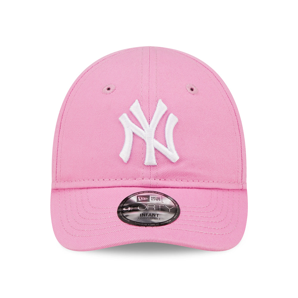 New Era Baby 9FORTY New York Yankees Baseball Cap - MLB League Essential - Pink-White