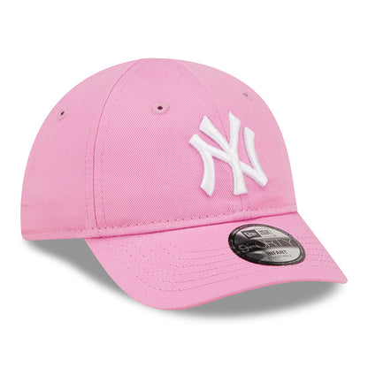 New Era Baby 9FORTY New York Yankees Baseball Cap - MLB League Essential - Pink-White