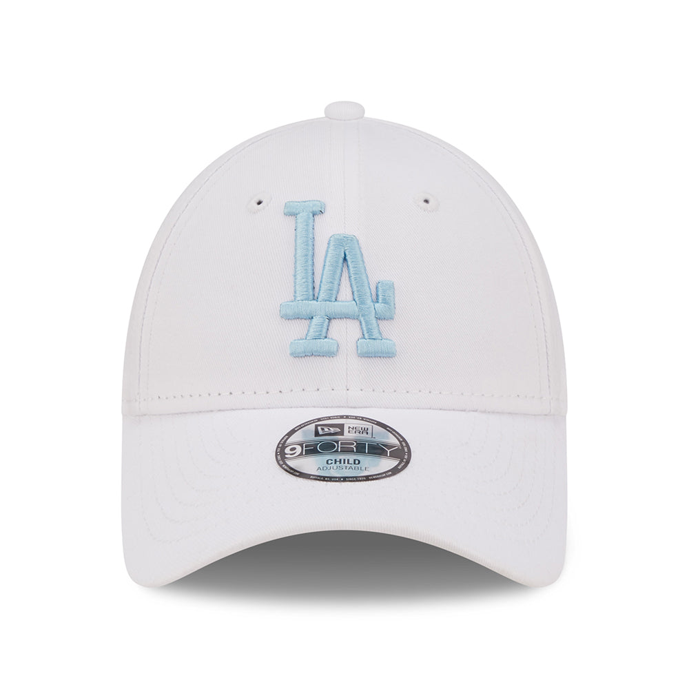 New Era Kids 9FORTY L.A. Dodgers Baseball Cap - MLB League Essential - White-Light Blue