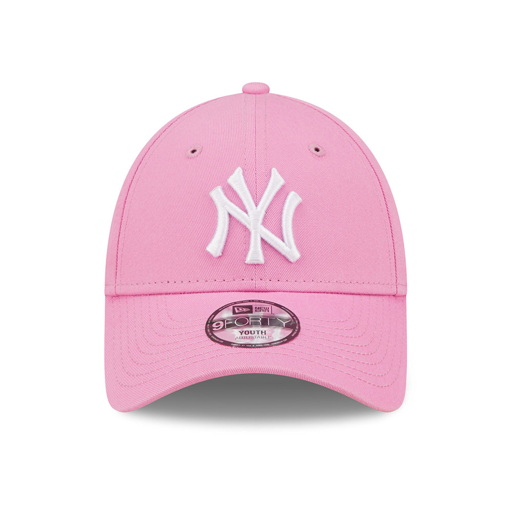 New Era Kids 9FORTY New York Yankees Baseball Cap - MLB League Essential - Pink-White