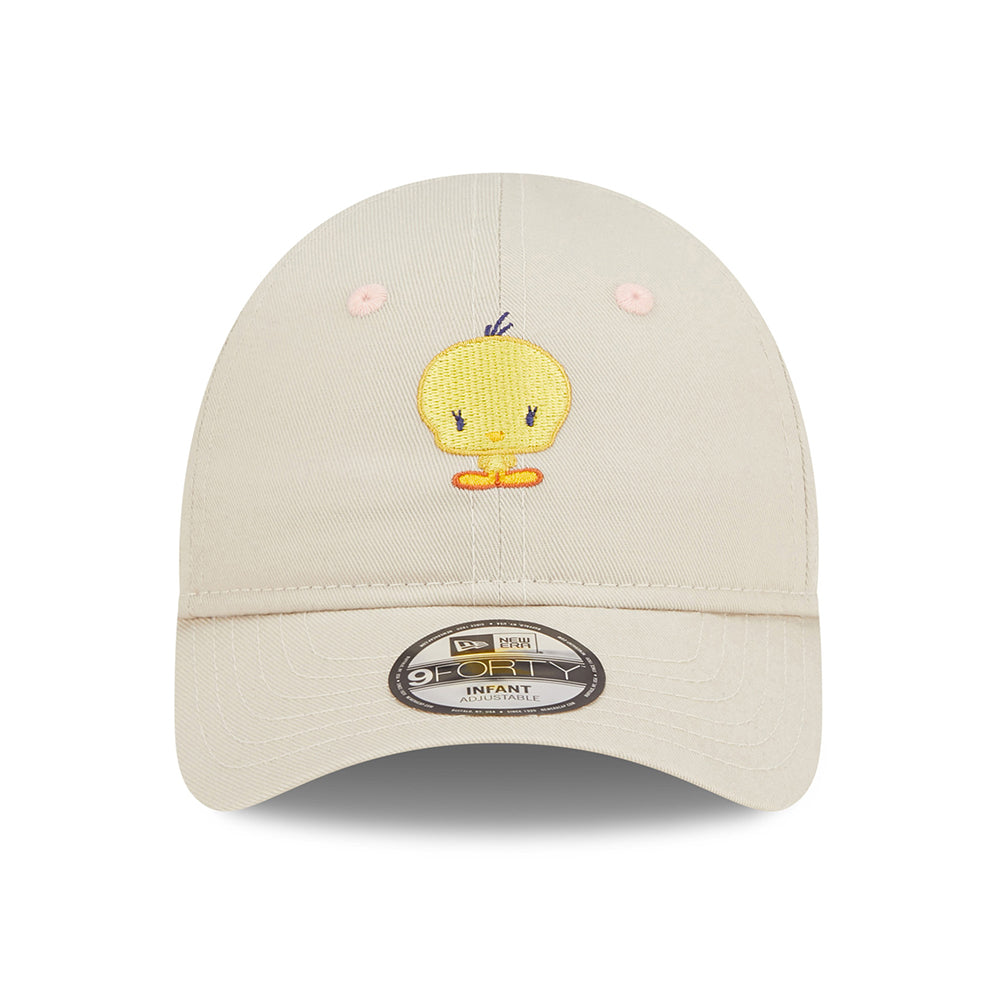 New Era Baby 9FORTY Tweety Bird Baseball Cap - Chibi Looney Tunes - Stone