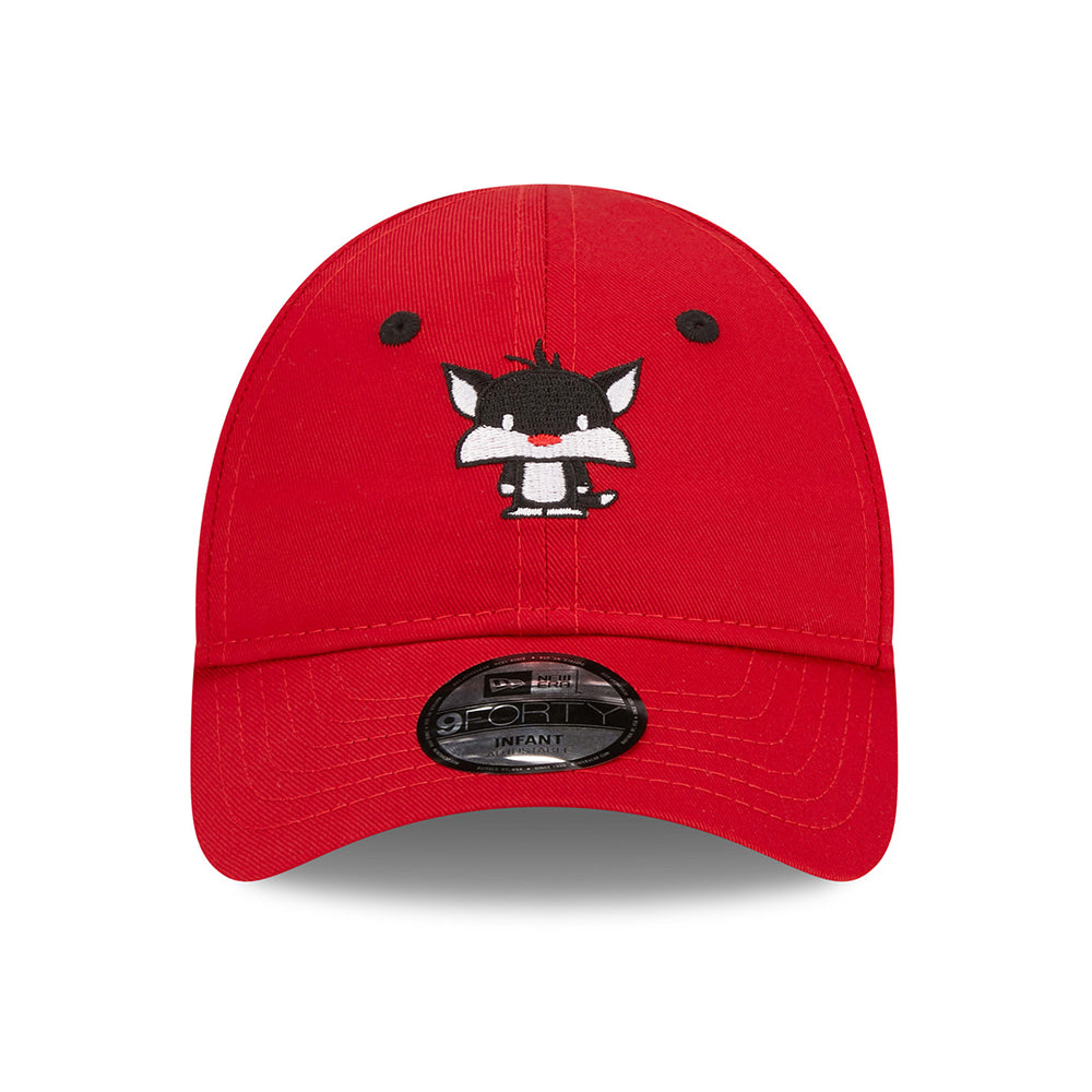 New Era Baby 9FORTY Sylvester Baseball Cap - Chibi Looney Tunes - Scarlet