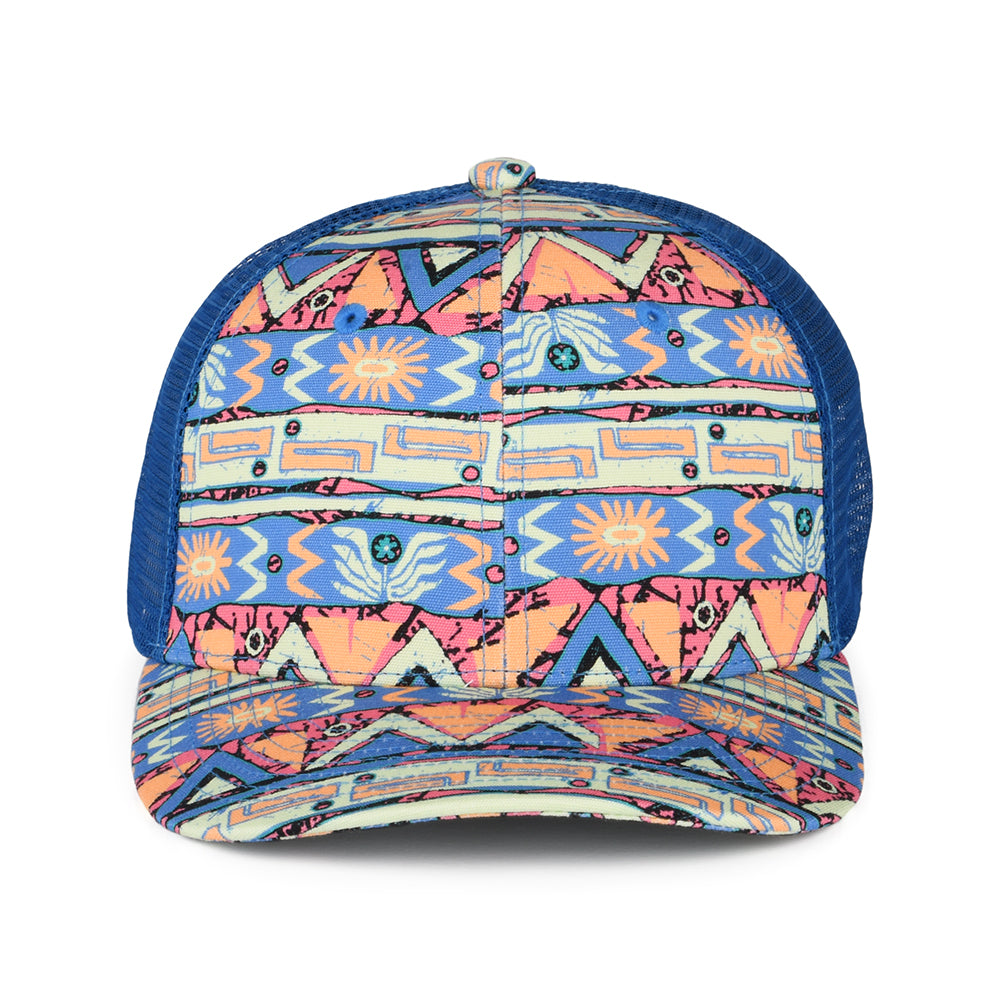 Patagonia Hats Kids High Hopes Geo Organic Cotton Trucker Cap - Blue-Multi