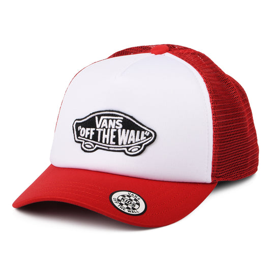 Vans Hats Kids Classic Patch Curved Brim Trucker Cap - White-Red