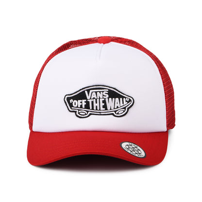 Vans Hats Kids Classic Patch Curved Brim Trucker Cap - White-Red