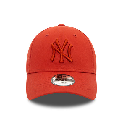 New Era Kids 9FORTY New York Yankees Baseball Cap - MLB League Essential - Rust-Rust