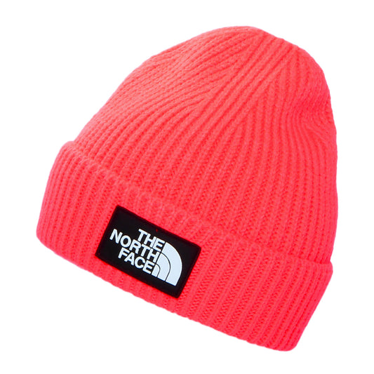 The North Face Hats Kids TNF Box Logo Cuffed Beanie Hat - Neon Pink