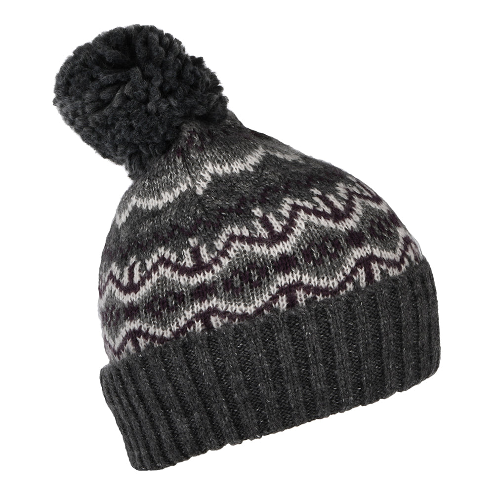 Barbour Hats Case Fair Isle Bobble Hat - Slate-Multi