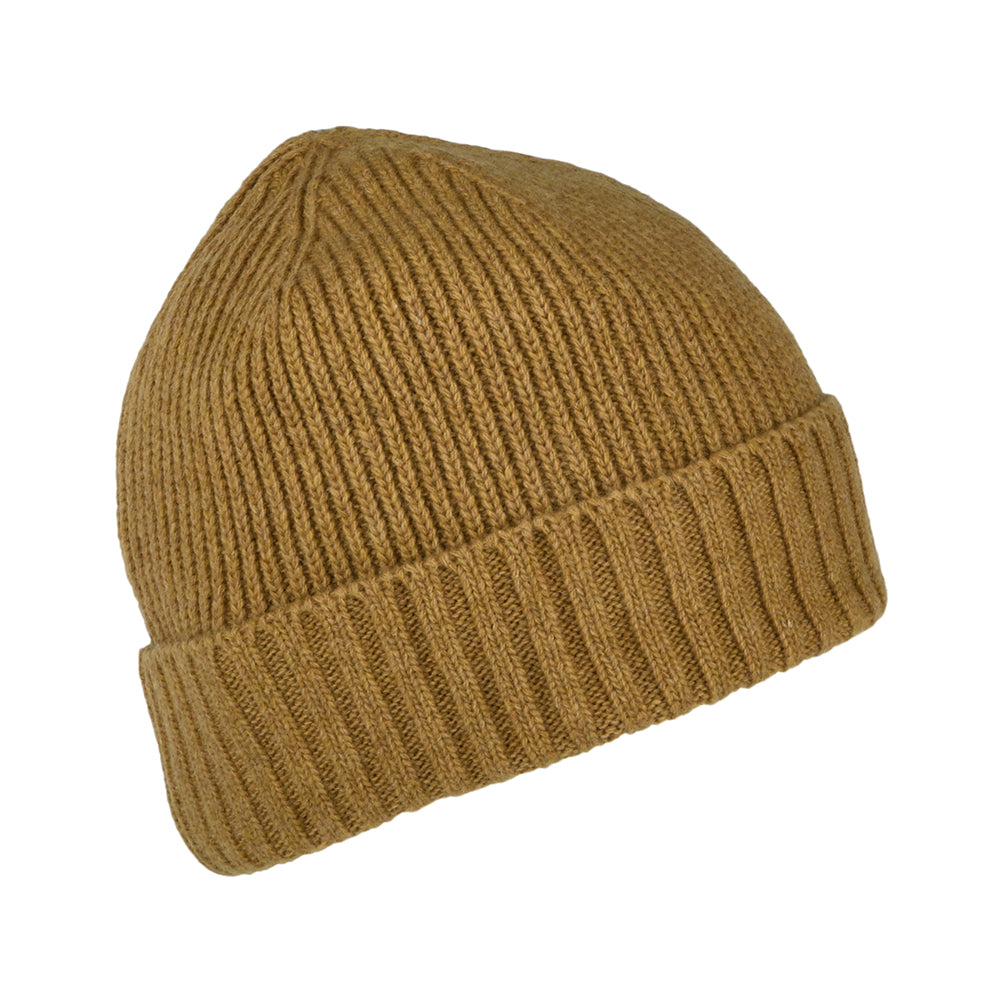 Barbour Hats Carlton Wool Blend Beanie Hat - Mustard