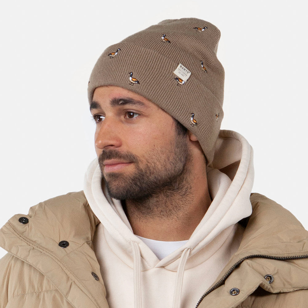 Barts Hats Vinson Goose Cuffed Beanie Hat - Taupe