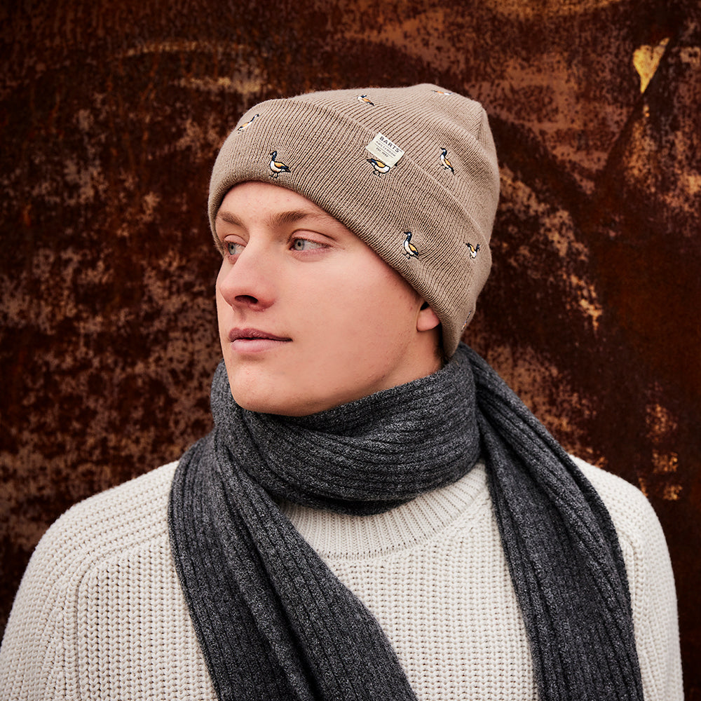 Barts Hats Vinson Goose Cuffed Beanie Hat - Taupe