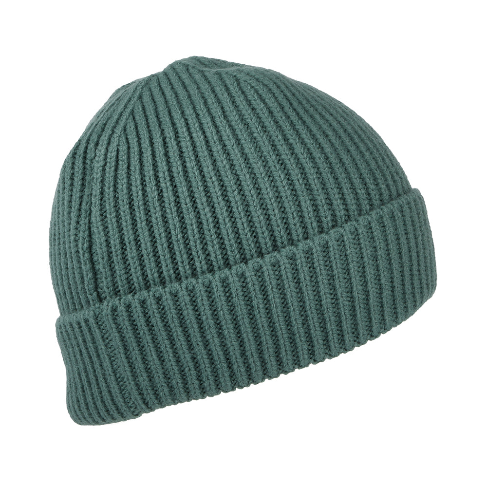 The North Face Hats TNF Logo Box Cuffed Fisherman Beanie Hat - Dark Sage