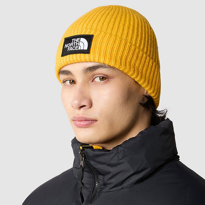 The North Face Hats TNF Logo Box Cuffed Fisherman Beanie Hat - Dandelion