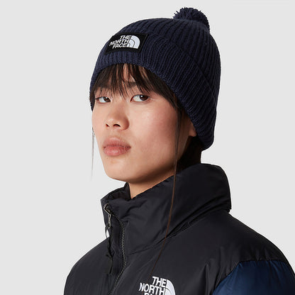 The North Face Hats Logo Box Pom Bobble Hat - Navy Blue