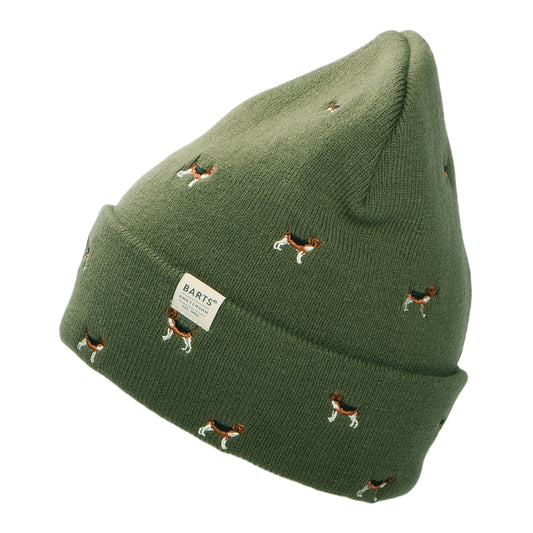 Barts Hats Vinson Beagles Cuffed Beanie Hat - Olive