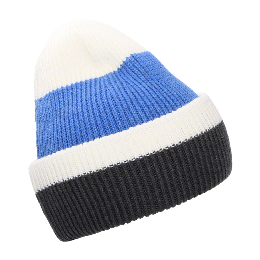 Barts Hats Ardem Beanie Hat - Blue-White-Charcoal