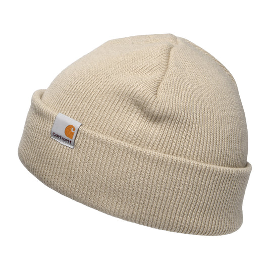 Carhartt WIP Hats Stratus Short Watch Beanie Hat - Cream