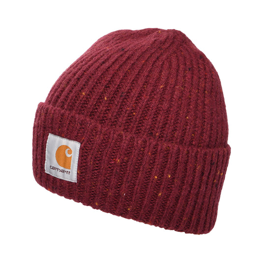 Carhartt WIP Hats Anglistic Beanie Hat - Maroon