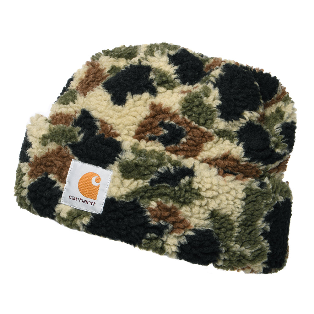 Carhartt WIP Hats Prentis Pile Fleece Beanie Hat - Camouflage