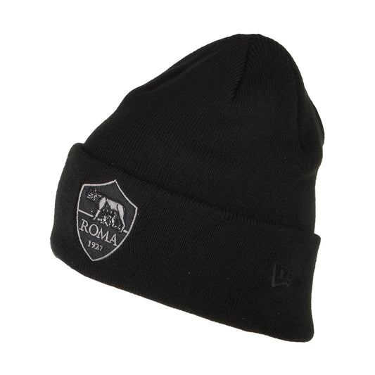 New Era AS Roma Beanie Hat - Tonal Cuff - Black