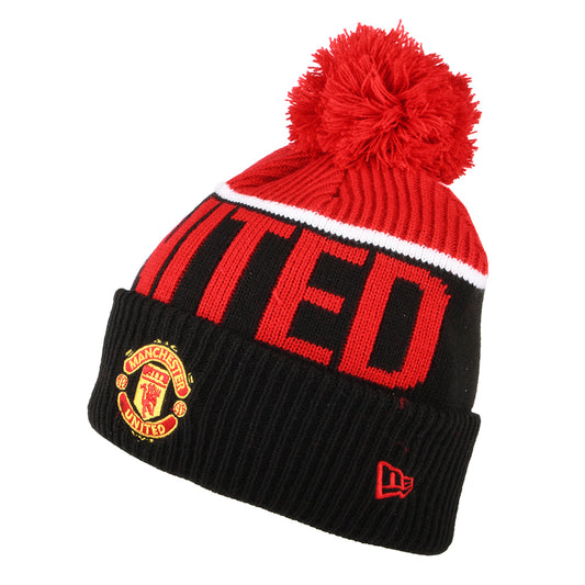 New Era Manchester United FC Bobble Hat - Sport - Black-Scarlet