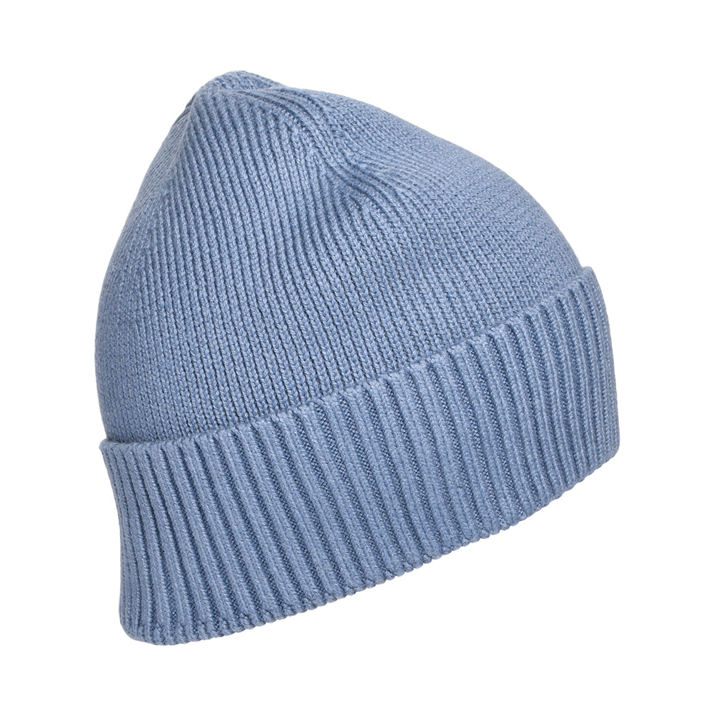 Tommy Hilfiger Hats Pima Essential Flag Cotton Cashmere Beanie Hat - Blue