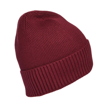 Tommy Hilfiger Hats Pima Essential Flag Cotton Cashmere Beanie Hat - Wine