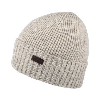 Barbour Hats Carlton Wool Blend Beanie Hat - Light Grey