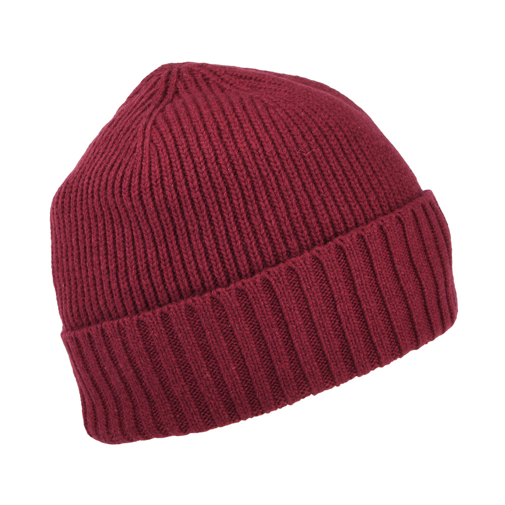 Barbour Hats Carlton Wool Blend Beanie Hat - Cranberry