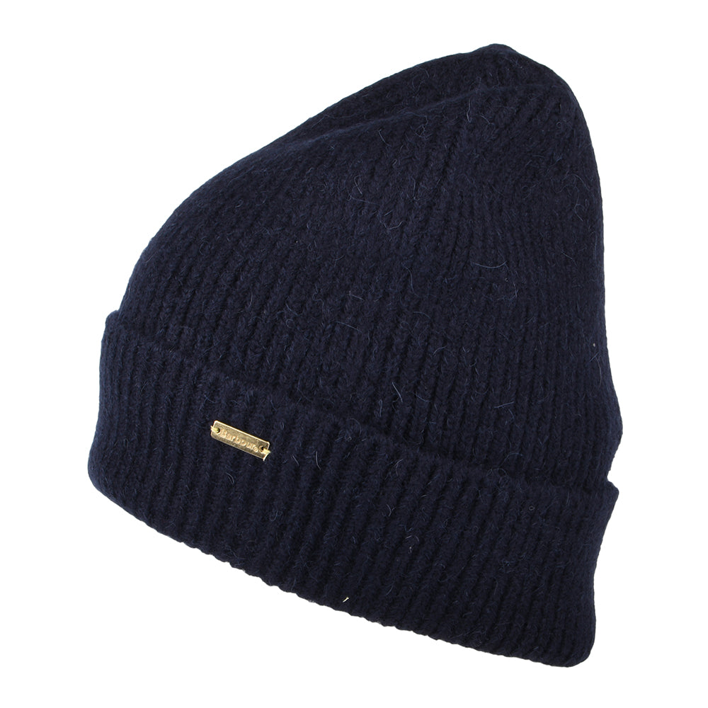 Barbour Hats Kirton Cuffed Beanie Hat - Navy Blue