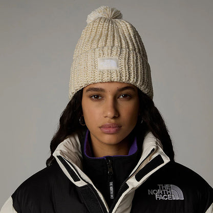 The North Face Hats Cozy Chunky Cabin Bobble Hat - Off White