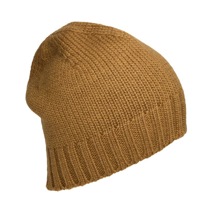 Kusan Merino Wool Fisherman Beanie Hat - Tan