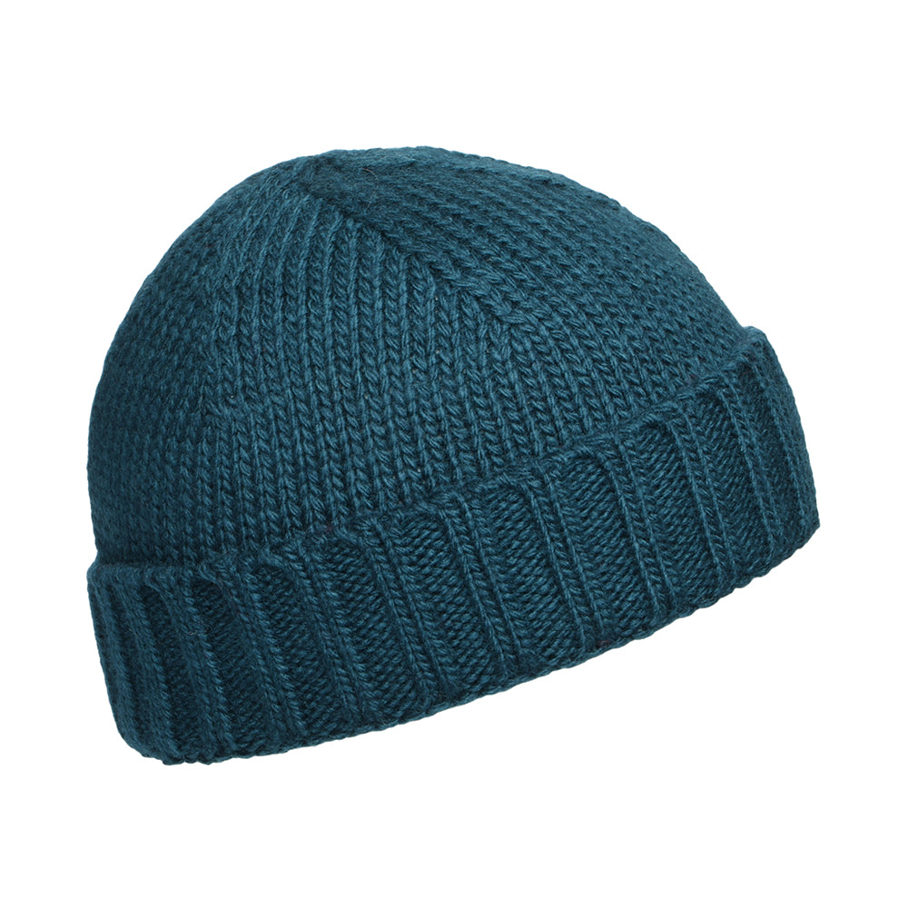 Kusan Merino Wool Fisherman Beanie Hat - Teal