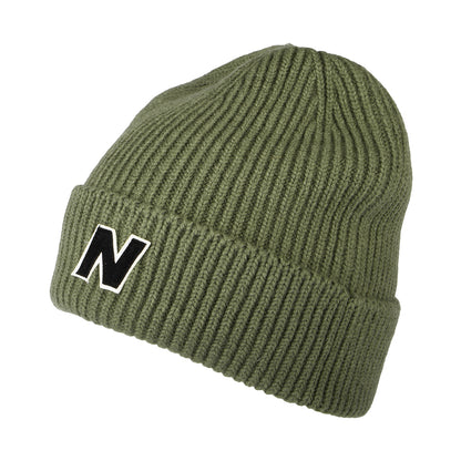 New Balance Hats Watchman Block N Fisherman Beanie Hat - Dark Olive