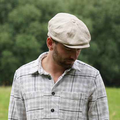 Jaxon & James Linen Newsboy Cap Natural Wholesale Pack