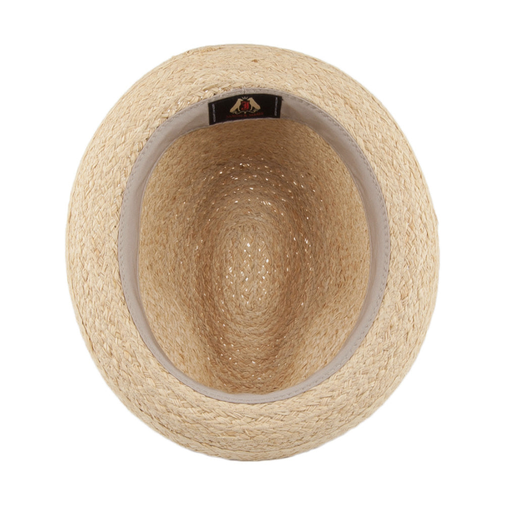 Jaxon & James Saybrook Raffia Trilby Hat Natural Wholesale Pack