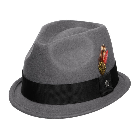 Jaxon & James Dekker Crushable Trilby Hat Grey Wholesale Pack