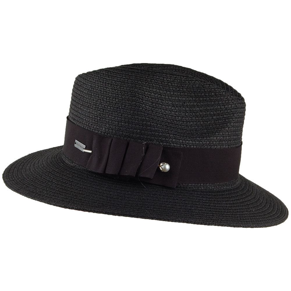 Betmar Hats Ellery Safari Fedora Hat - Black