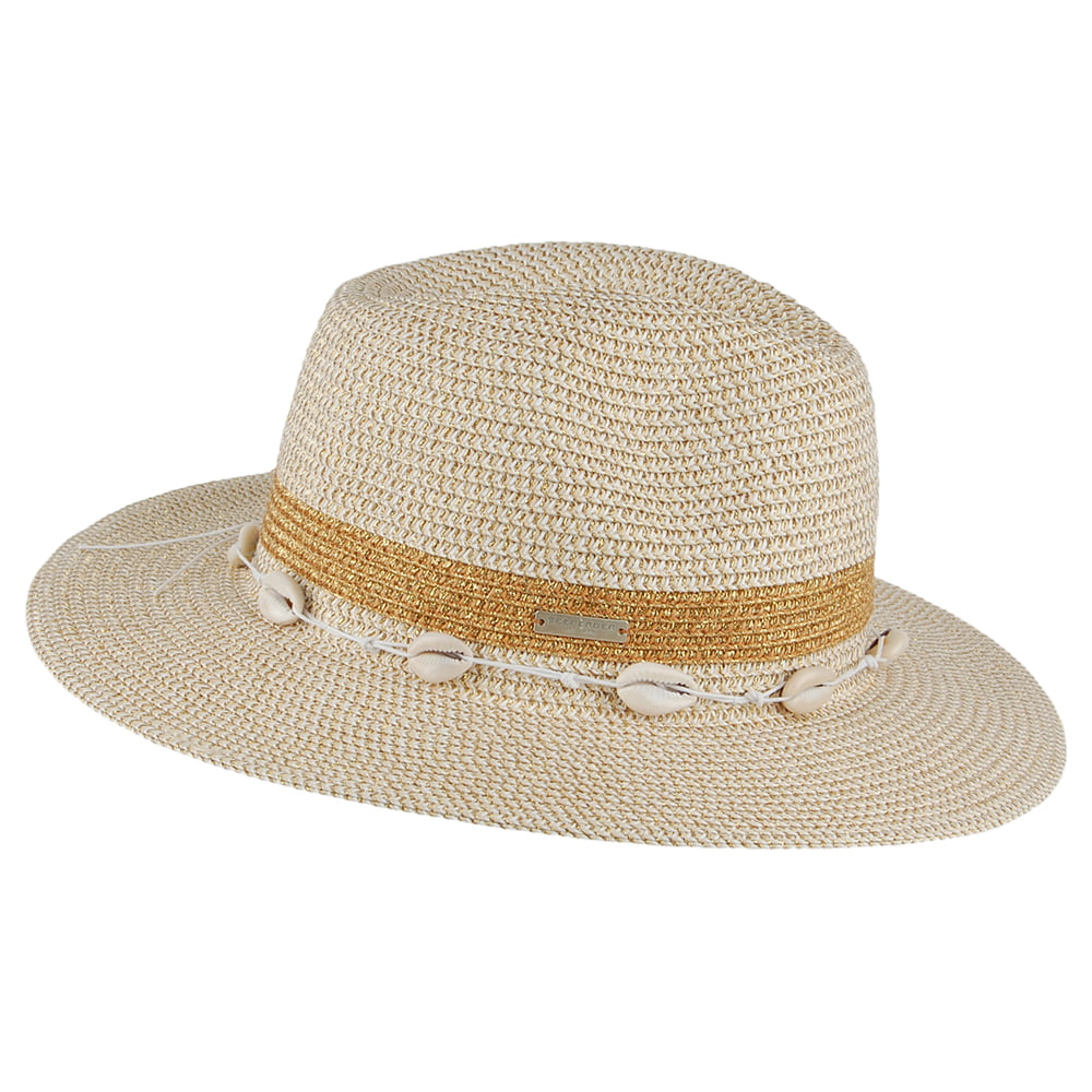 Seeberger Hats Seashell Fedora Hat - Natural-Gold